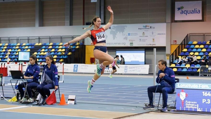 Tania Valverde, durante una competición en Expourense.