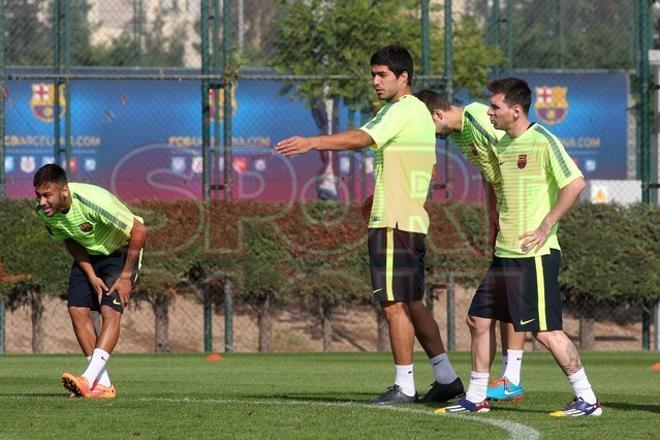 El Barça prepara el partido ante el Ajax