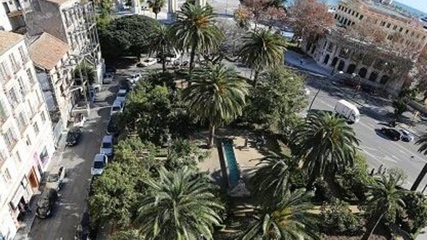 Plaza Alfonso Canales, conocida popularmente como los jardines del barrilito.