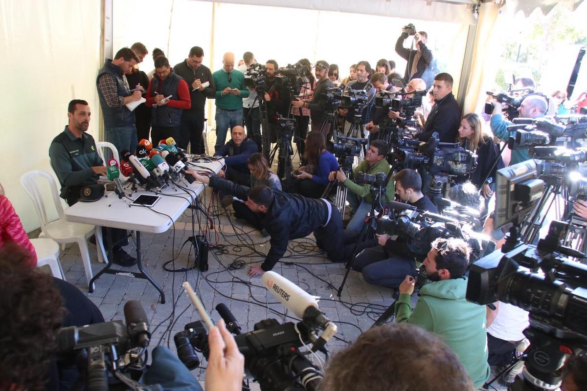 Rueda de prensa durante las labores de rescate de Julen.