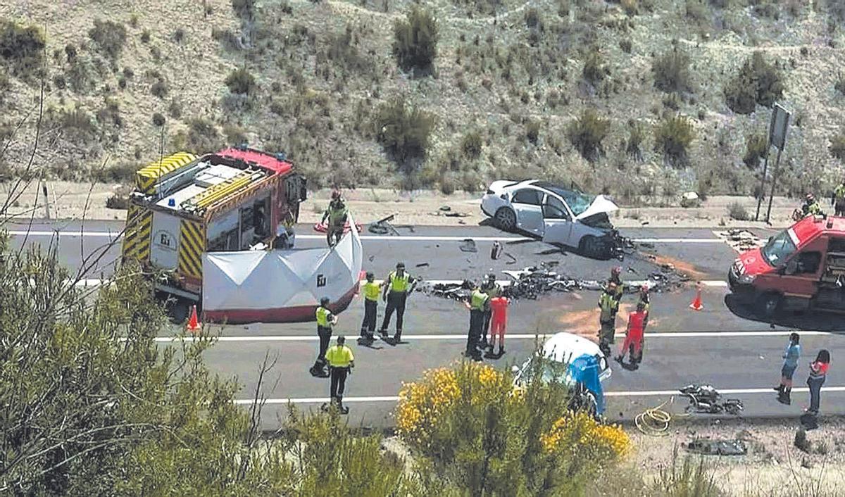 Accidente con tres víctimas mortales en Baena ocurrido el pasado 28 de mayo de 2025 en la N-432.
