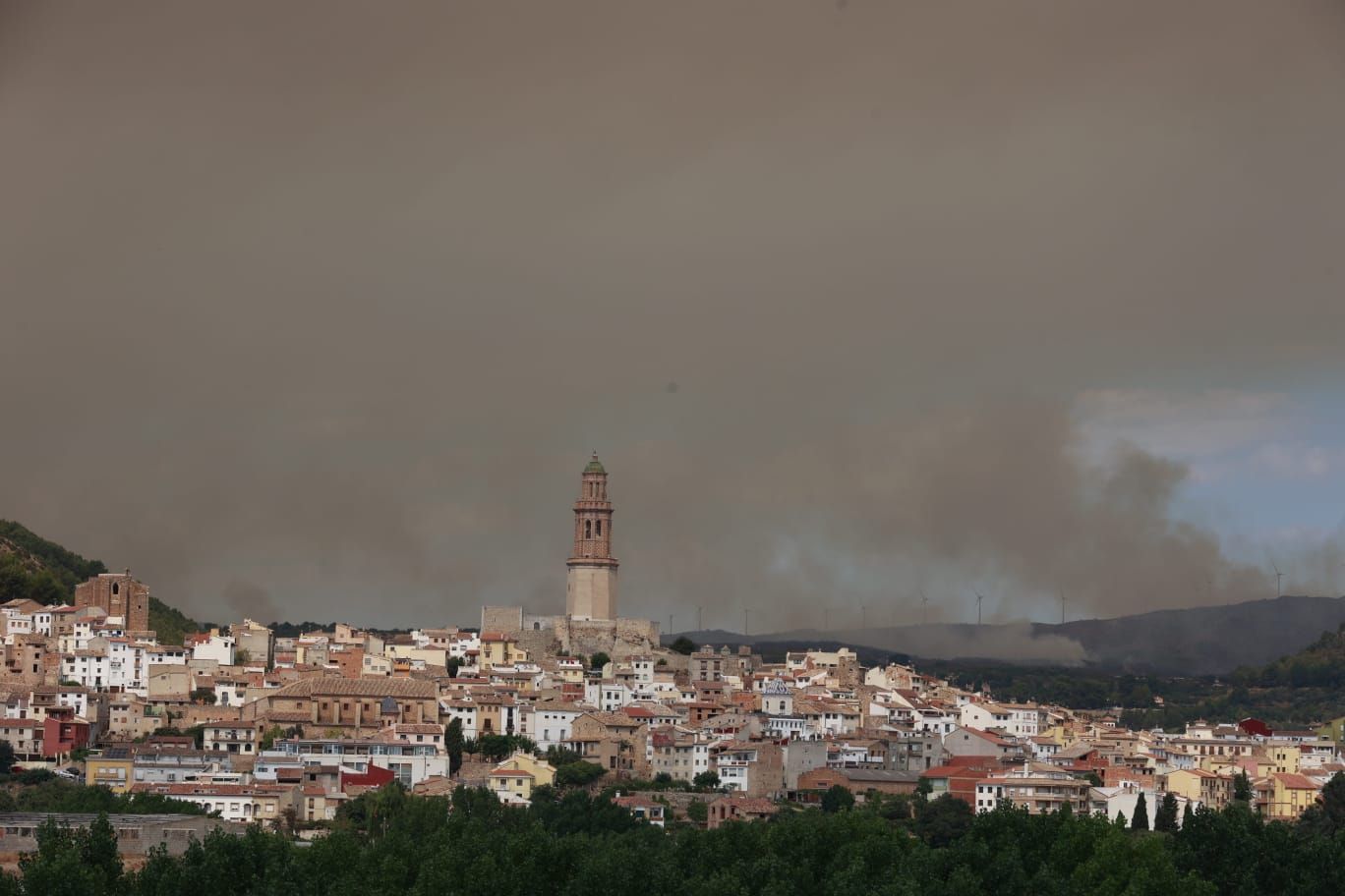 El incendio de Bejís, en imágenes