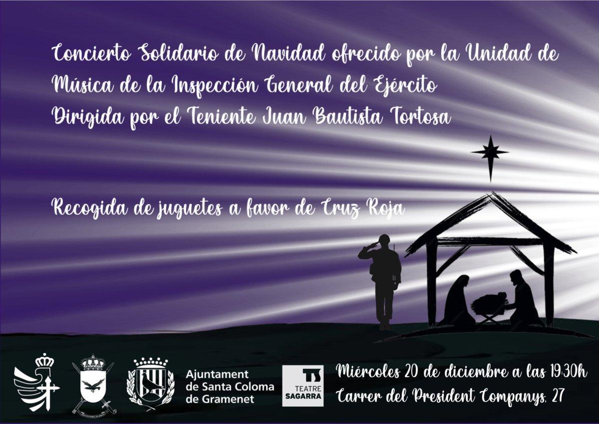 Cartel promocional del concierto solidario de la Unidad de Música de la Inspección General del Ejército español