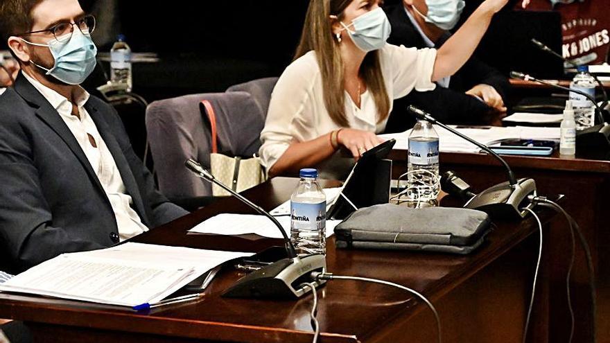 La edil del PP Pepa Pardo, durante el pleno celebrado ayer. | // R.V.
