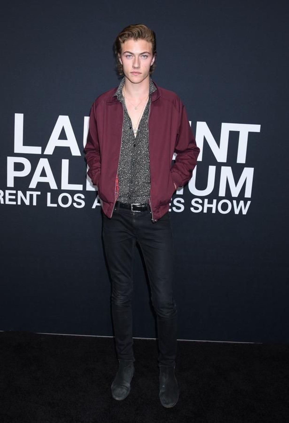 Todos los asistentes al desfile de Saint Laurent, Lucky Blue Smith.