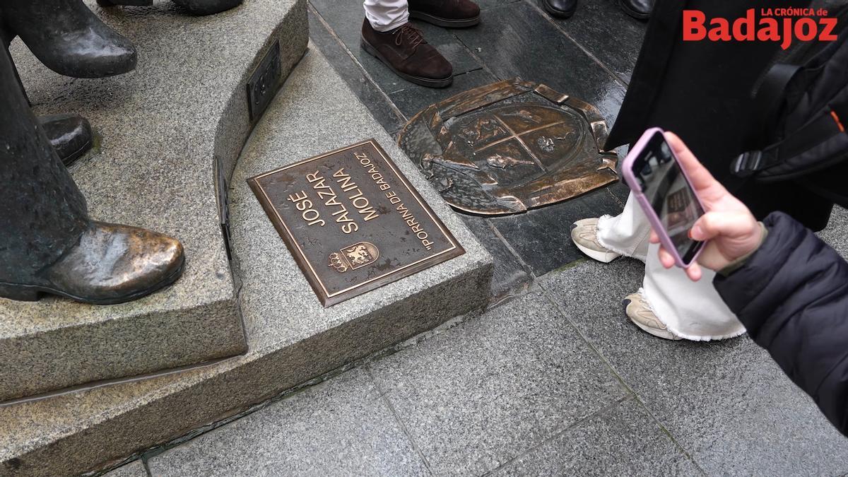 Porrina recupera su nombre en la plaza de la Soledad de Badajoz