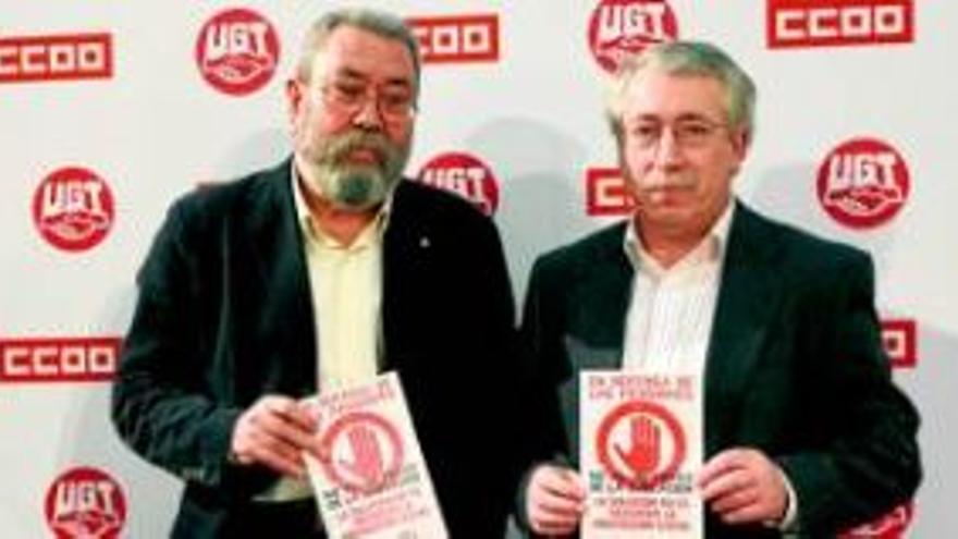 CCOO y UGT instan a Zapatero a rectificar tras la protesta de hoy