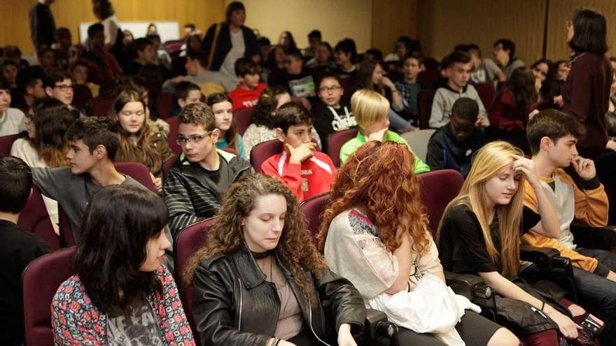 Los estudiantes del IES Número 1, en la entrega de premios.