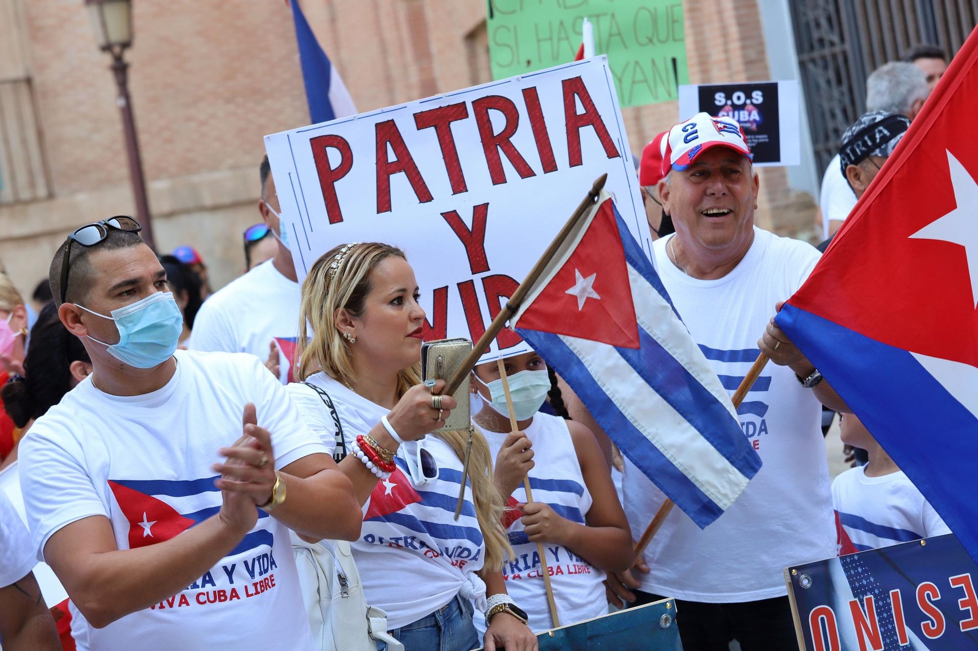 Manifestación de cubanos en Murcia