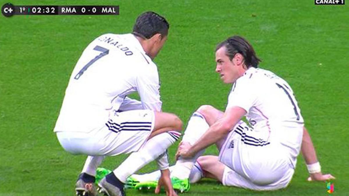 Bale se lesionó el sábado ante el Málaga