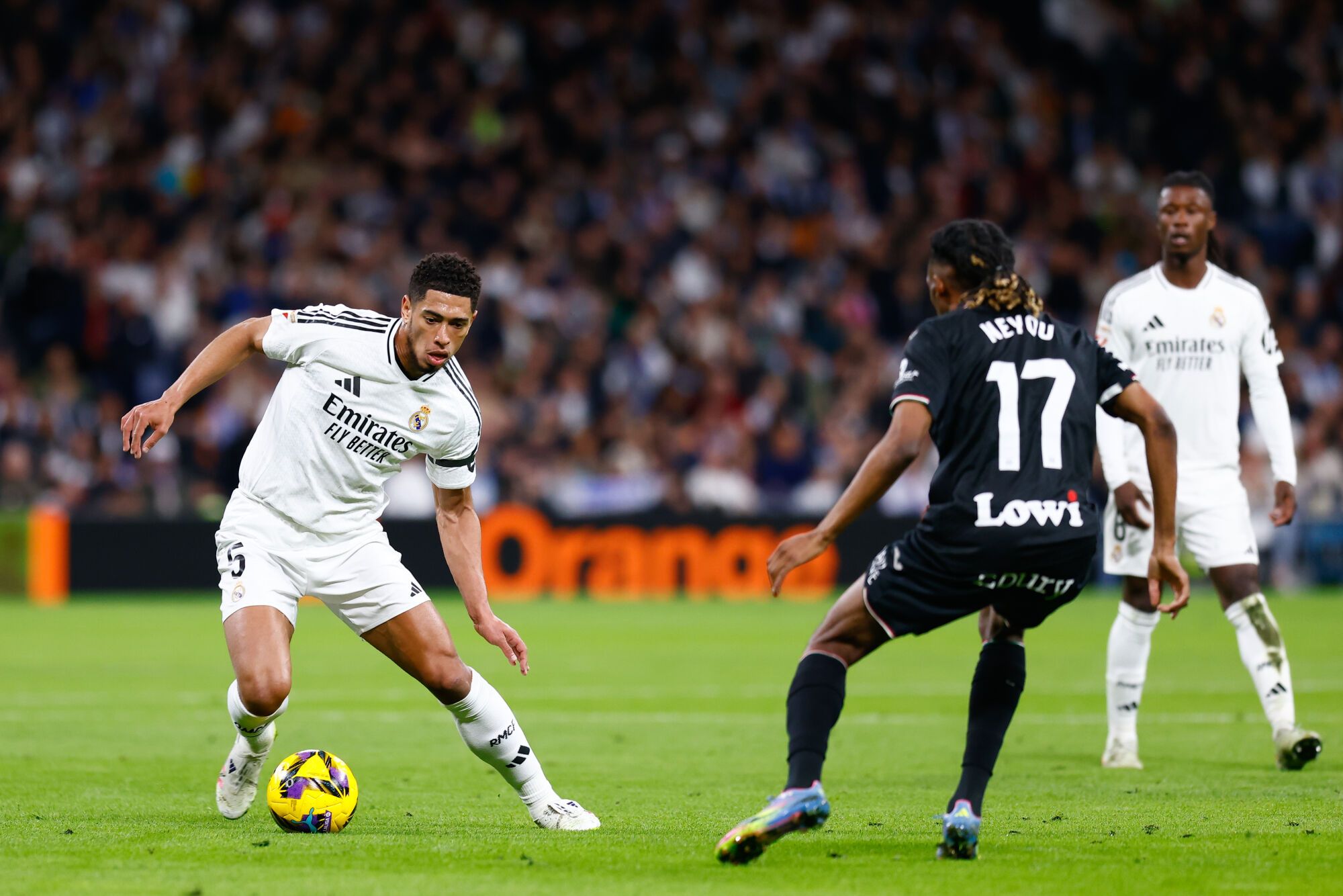 Jude Bellingham of Real Madrid in action during the Spanish League, LaLiga EA Sports, football match played between Real Madrid and CD Leganes at Santiago Bernabeu stadium on March 29, 2025, in Madrid, Spain. AFP7 29/03/2025 ONLY FOR USE IN SPAIN. Dennis Agyeman / AFP7 / Europa Press;2025;SPAIN;SPORT;ZSPORT;SOCCER;ZSOCCER;Real Madrid v CD Leganes - LaLiga EA Sports;
