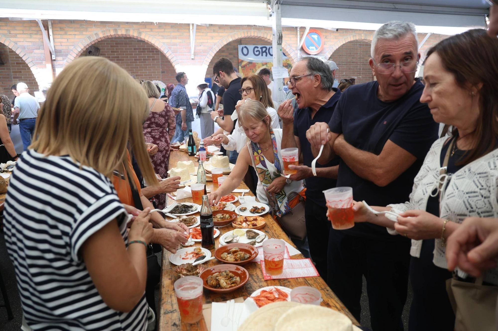 La Festa do Marisco de O Grove, esta mañana.