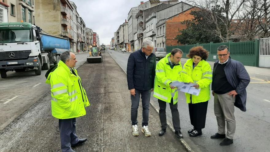 María Rivas, este jueves en Melide supervisando el inicio de las obras en la N-547 /subdelegación del gobierno