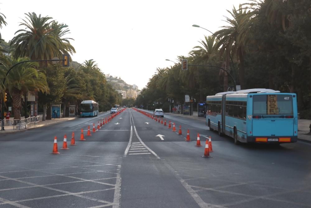 Corte de tráfico en la Alameda y el Parque.