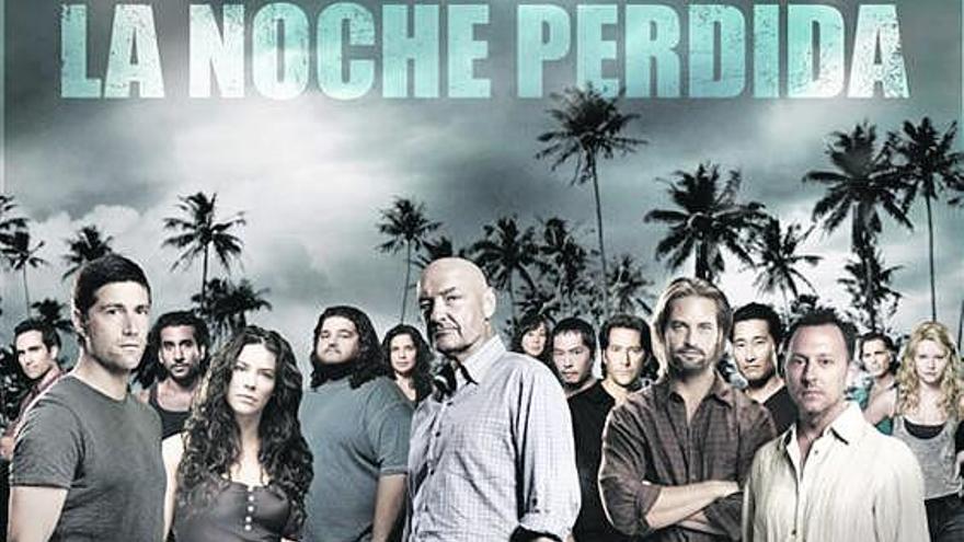 Los protagonistas de la serie, en el cartel de la programación especial.