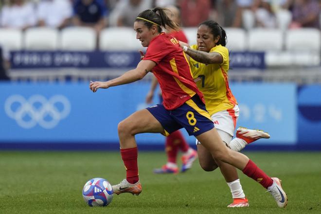 Mariona Caldentey durante el partido de cuartos de final de fútbol femenino de los Juegos Olímpicos entre España y Colombia.