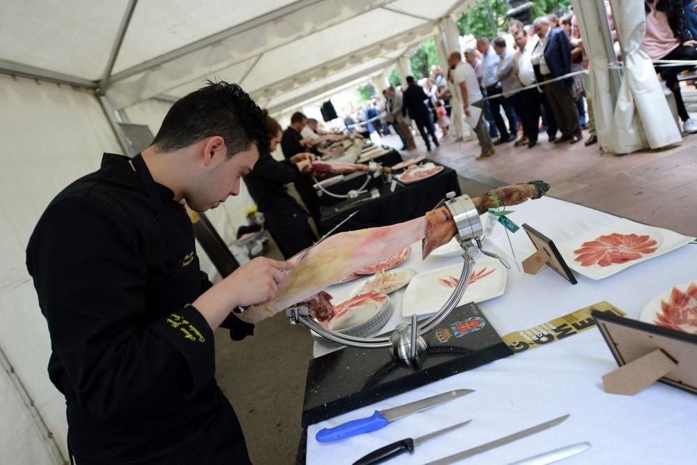 Campeonato de cortadores de jamón ibérico en La Felguera