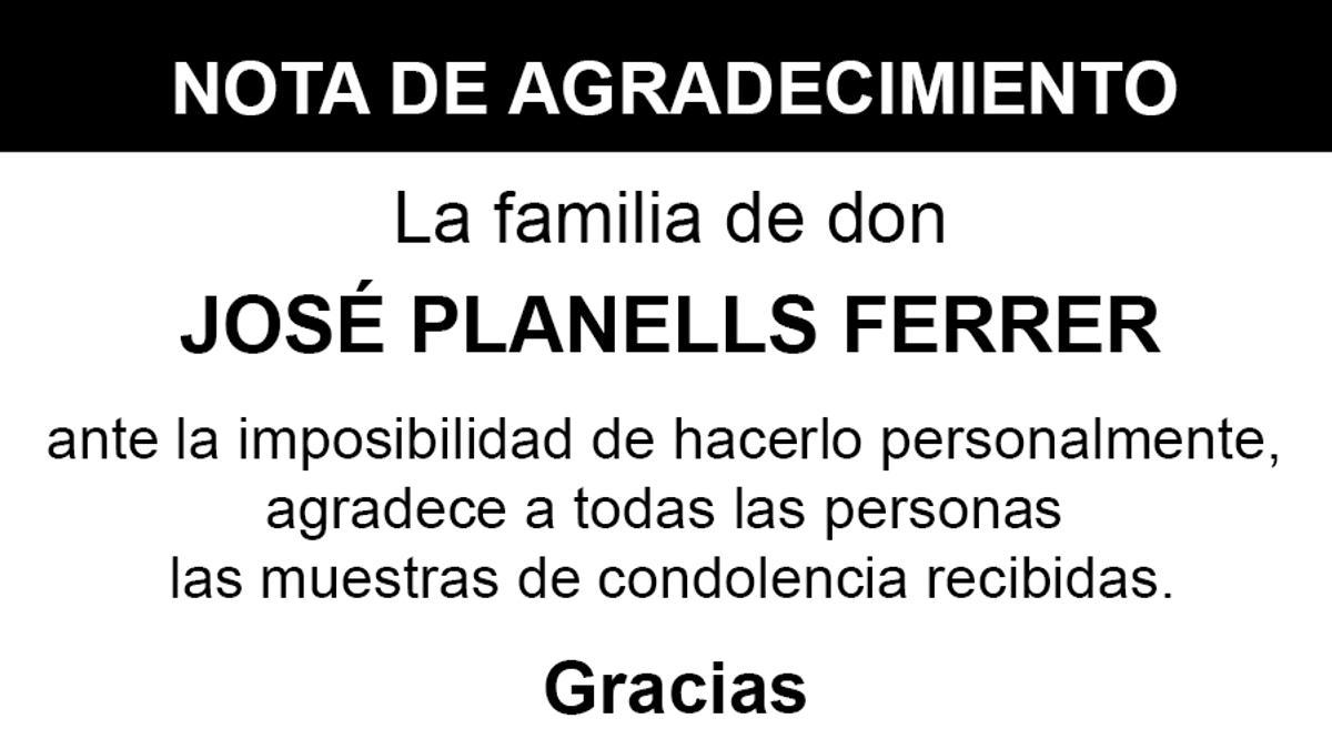 Nota José Planells Ferrer