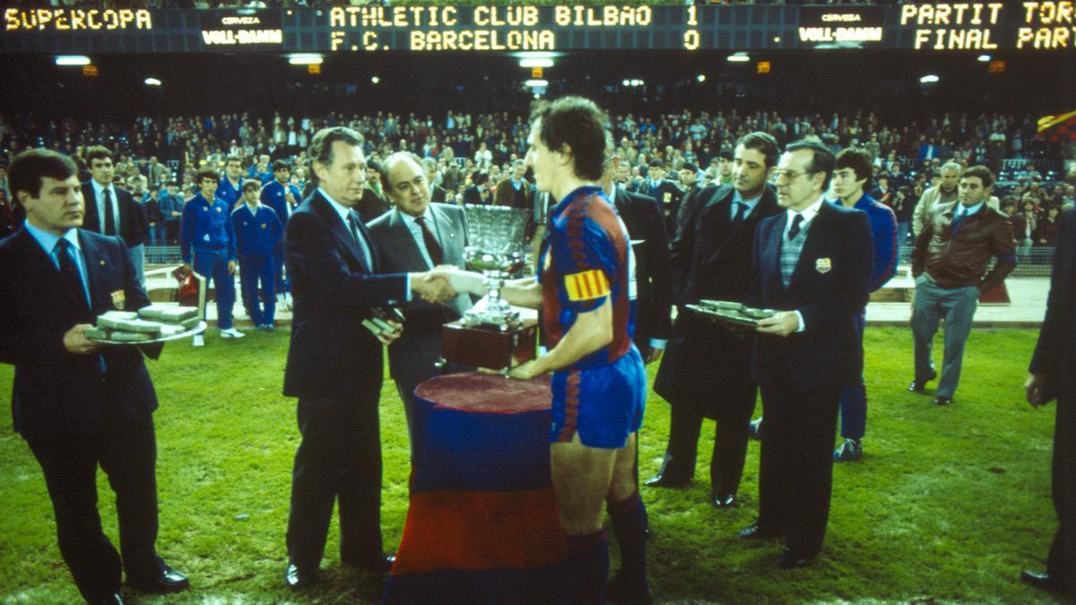 Tente Sánchez levantó la primera Supercopa de España del FC Barcelona en 1983