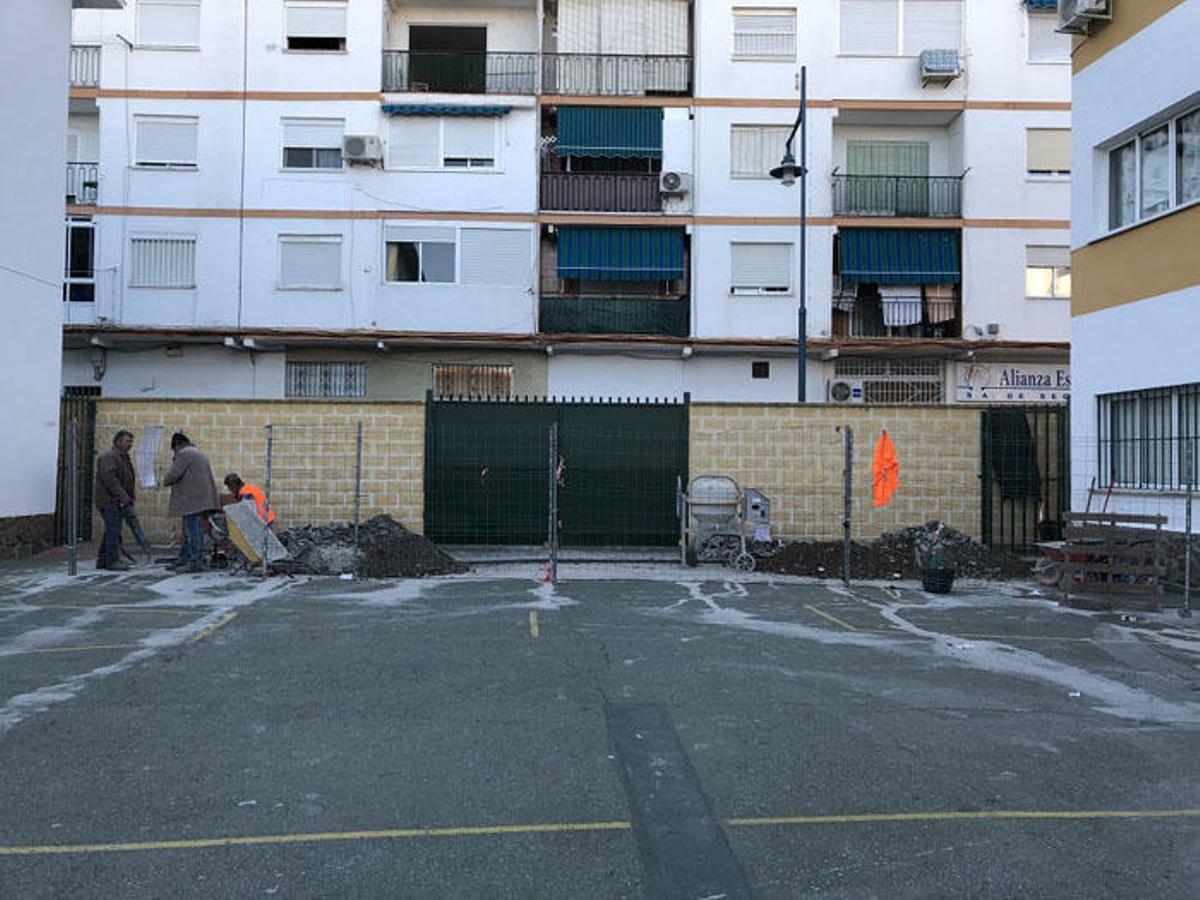 Reformas en el patio del colegio Custodio Puga
