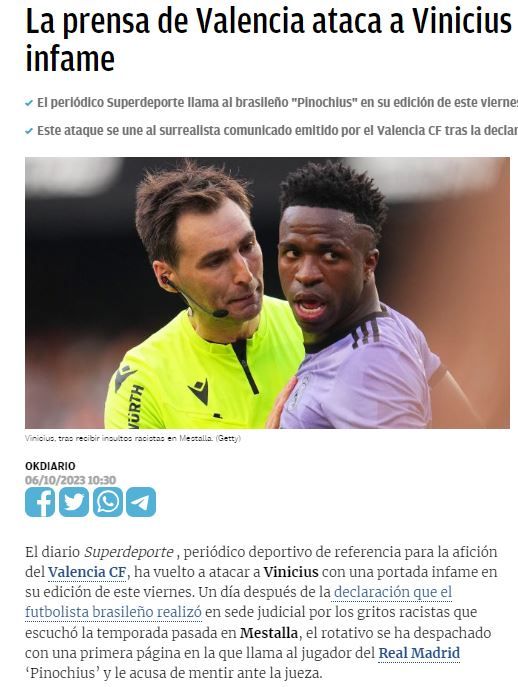 OKDiario sobre la portada de SUPER y Vinícius