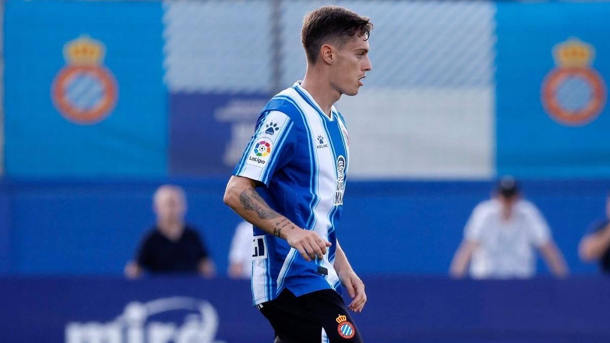 Pol Lozano, en un partido de pretemporada