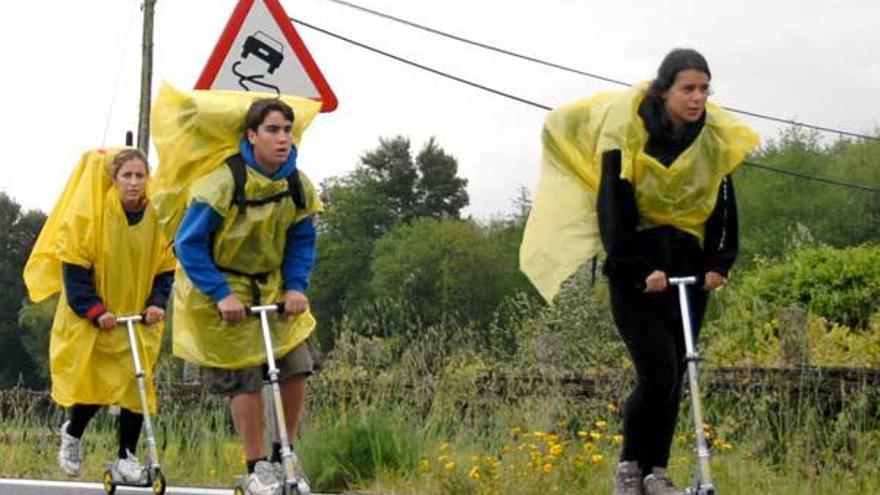 Los estudiantes madrileños iniciaron el camino en Tui.