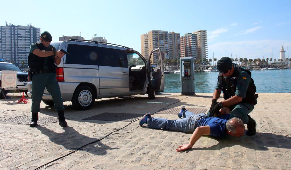 Simulacro en el puerto de Málaga