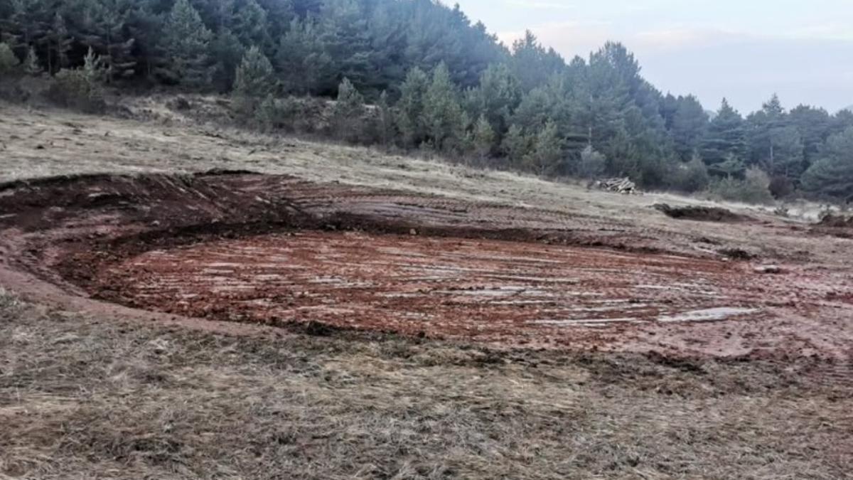 Els treballs per crear un nou punt d'aigua de l'ADF Vall de Lord