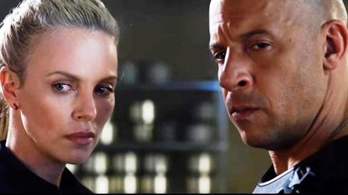 Charlize Theron y Vin Diesel, en una escena de 'Fast &amp; Furious 8'.