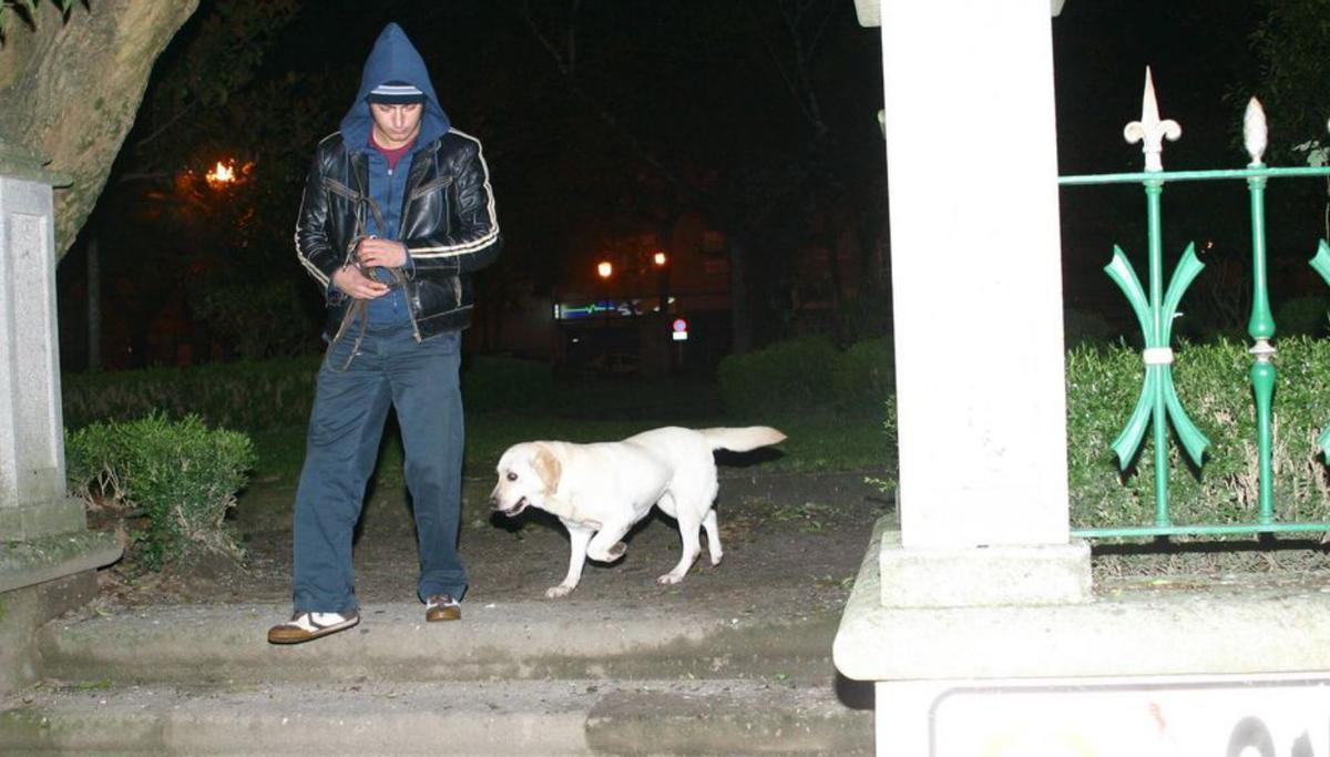 Los perros peinaron los 
jardines y la plaza en 
busca de la bomba. 
|  Bernabé