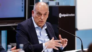 Tebas pide quitar puntos a los clubs por racismo y que los equipos se retiren ante actos xenófobos como el de Vinicius