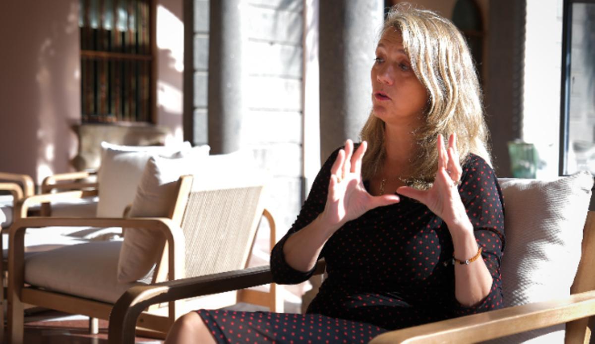 Ángela de Miguel, durante la entrevista, celebrada en el Hotel Santa Catalina.
