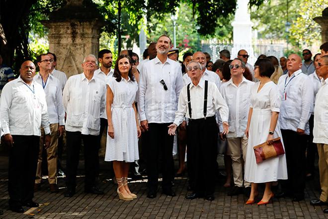 Los reyes de España durante su visita a Cuba