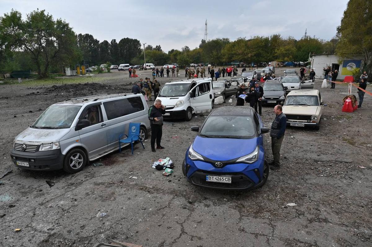 Ataque mortal a un convoy humanitario en Zaporiyia