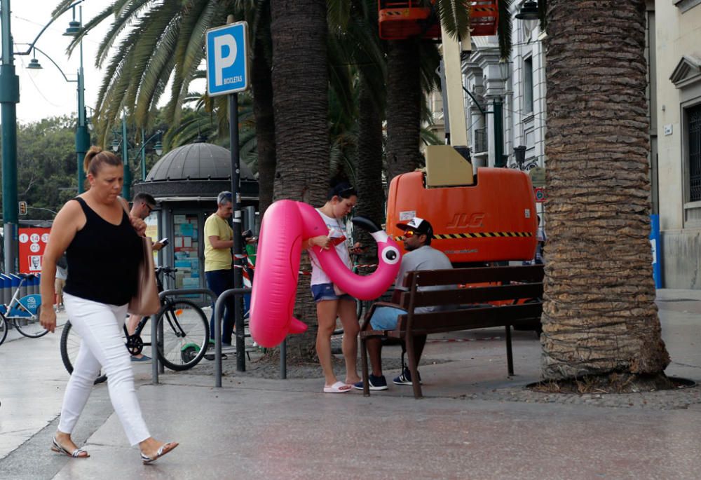 Jornada sofocante en Málaga capital, donde los termómetros han alcanzado los 40 grados en el día más caluroso de lo que va de año.