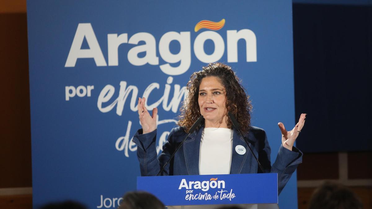 La alcaldesa de Cuarte, Elena Lacalle, en un mitin del PP durante la campaña electoral del pasado mayo.