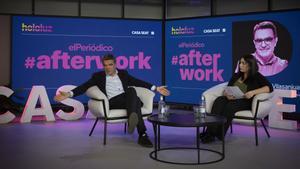 Un momento del Afterwork de Rafa Vilasanjuán con la periodista Valentina Raffio, en la Casa Seat de Barcelona.