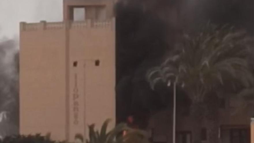 Incendio en el edificio Ilopango de La Manga