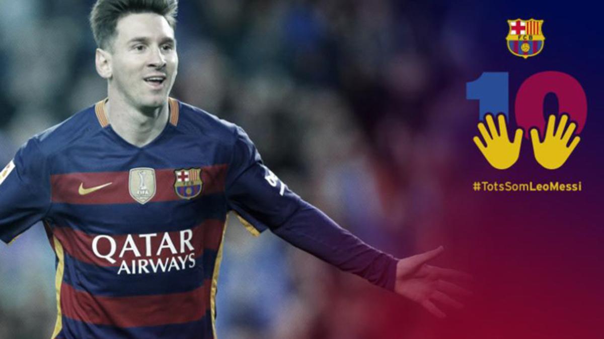La imagen de la campaña lanzada por el FC Barcelona para apoyar a Leo Messi