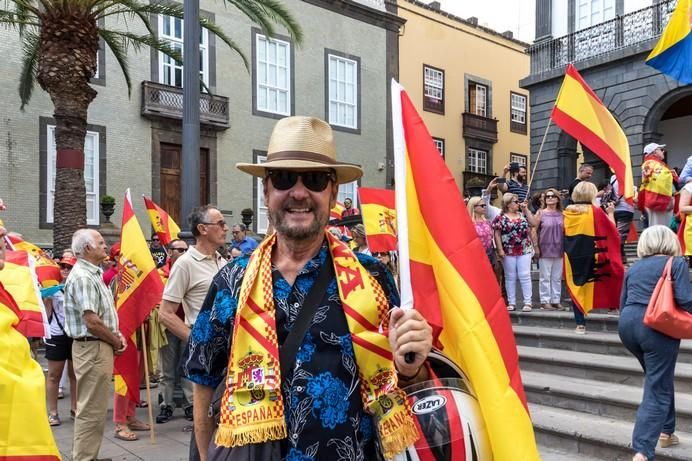 Manifestación en la capital grancanaria en contra del referéndum catalán