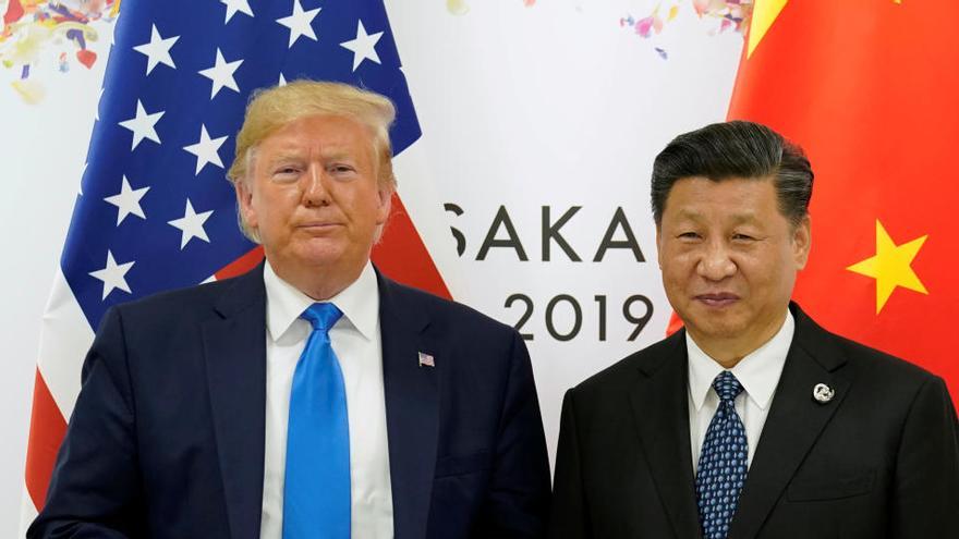 Donald Trump junto al presidente chino, Xi Jinping.