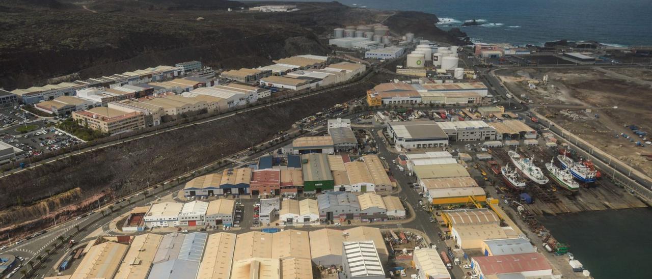 Imagen aérea de las diferentes parcelas en la zona de La Esfinge del Puerto de Las Palmas. | | JOSÉ CARLOS GUERRA