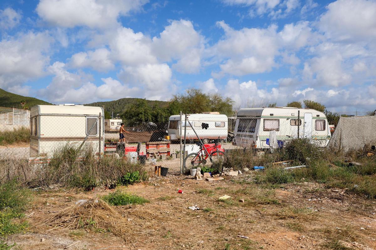 Caravanas en sa Joveria, en Ibiza.
