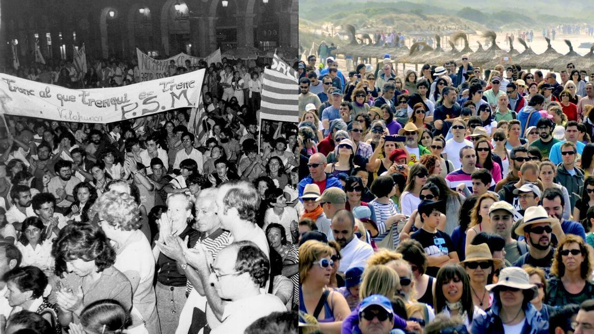 VÍDEO | Así han sido las manifestaciones para proteger es Trenc: "¿Cómo es posible que, desde 1983 hasta 2026, tengamos que volver a salir a defender lo mismo?"