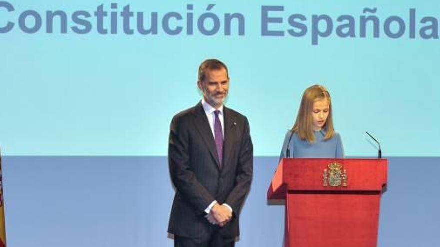 La princesa Elionor va llegir un article de la Constitució espanyola