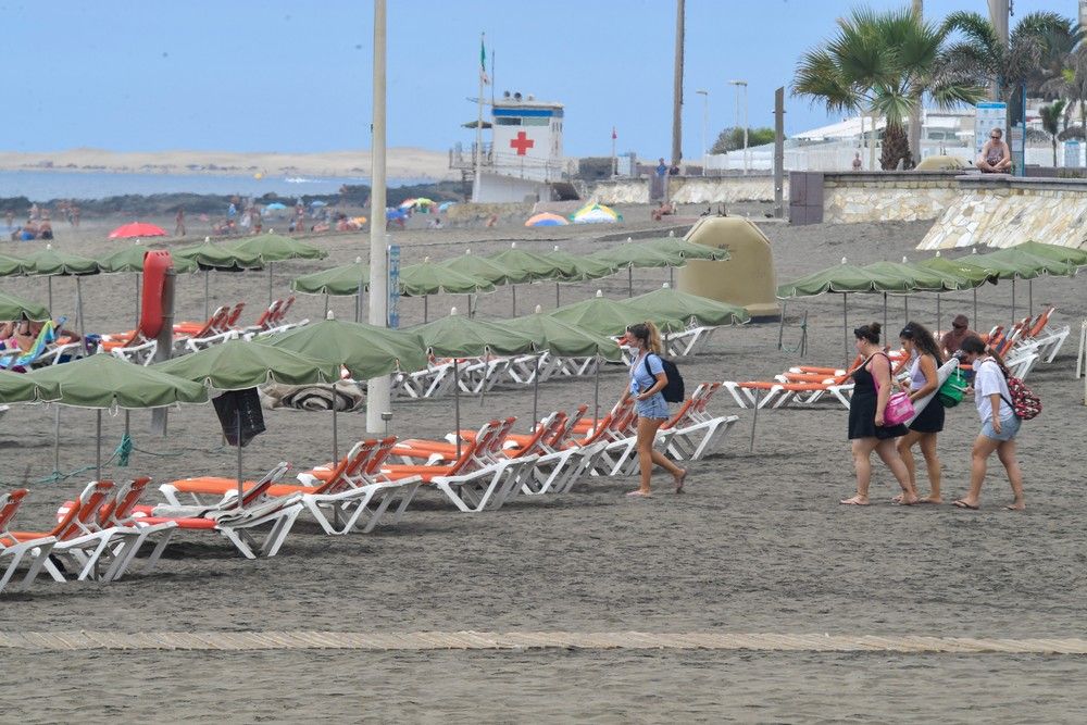 Playa de San Agustín, en San Bartolomé de Tirajana