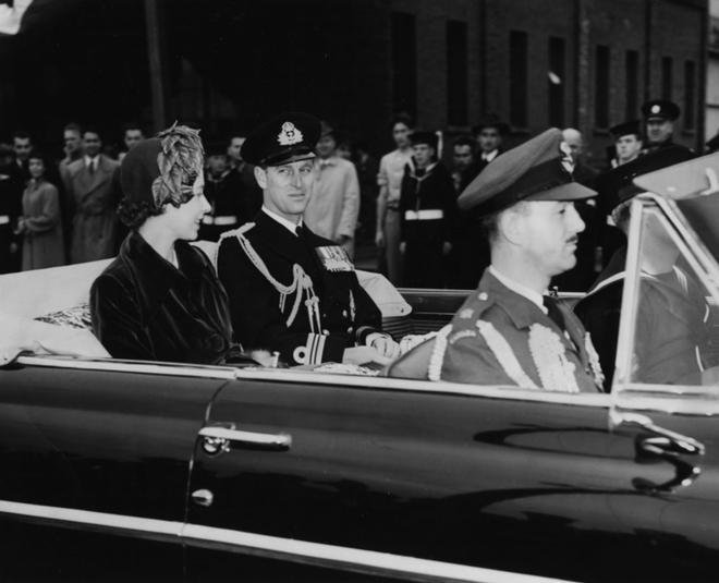 La Reina Isabel II y el Duque de Edimburgo durante sus comienzos
