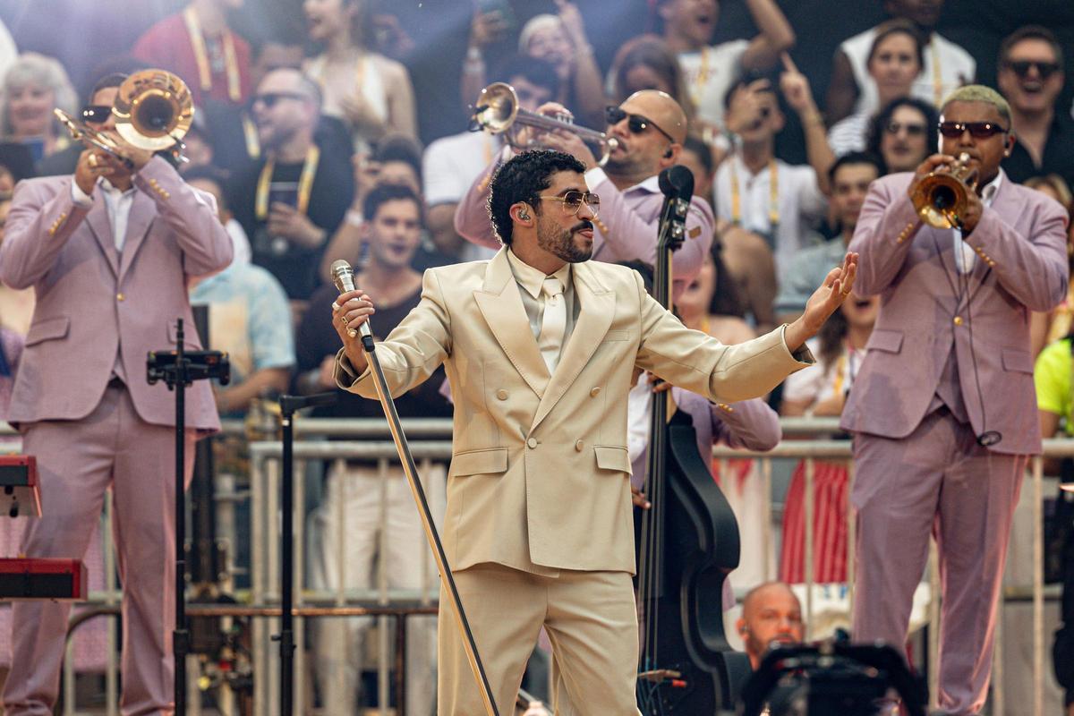Bad Bunny, en el primer concierto de los 10 que dará en Madrid.