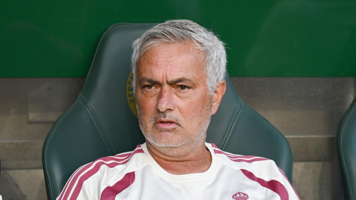 El portugués Jose Mourinho, técnico del Real Madrid, durante un amistoso